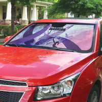 Polynesian Lupus Awareness Auto Sun Shade Butterfly Hologram Lupus Warrior LT01 - Polynesian Pride