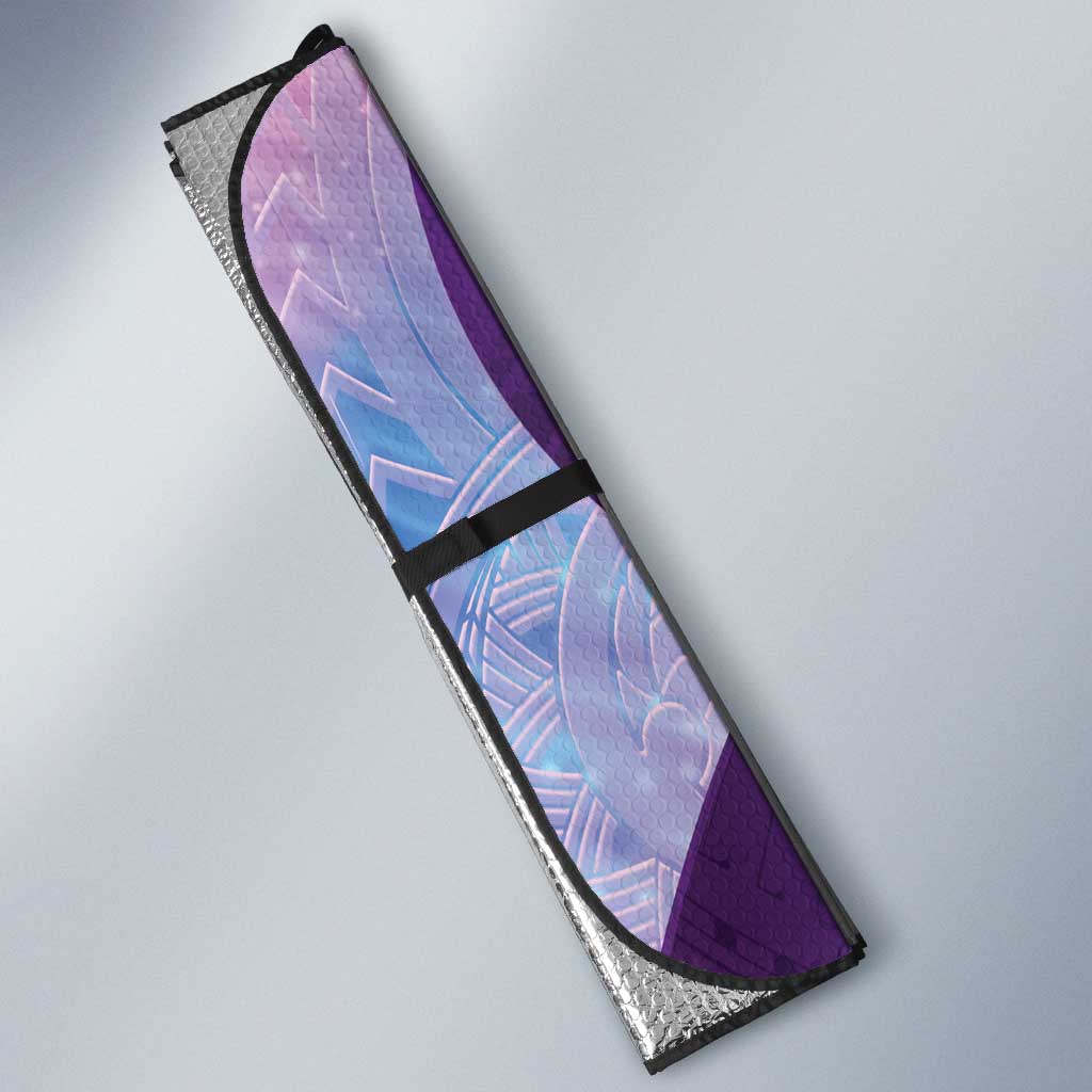 Polynesian Lupus Awareness Auto Sun Shade Butterfly Hologram Lupus Warrior LT01 - Polynesian Pride