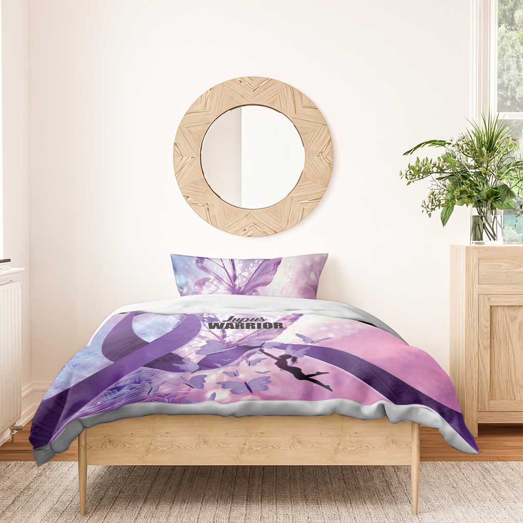 Polynesian Lupus Awareness Bedding Set Butterfly Hologram Lupus Warrior LT01 - Polynesian Pride