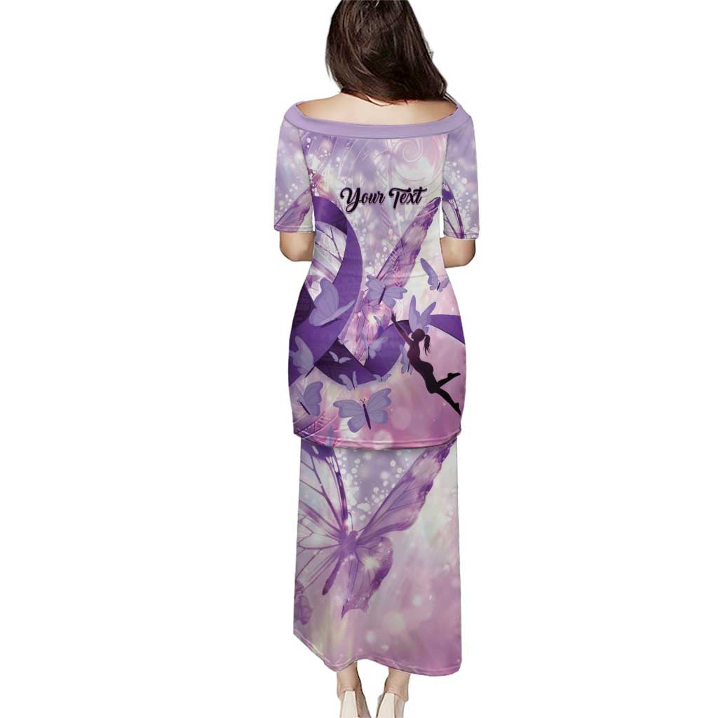 Personalized Polynesian Lupus Awareness Puletasi Butterfly Hologram Lupus Warrior LT01 - Polynesian Pride