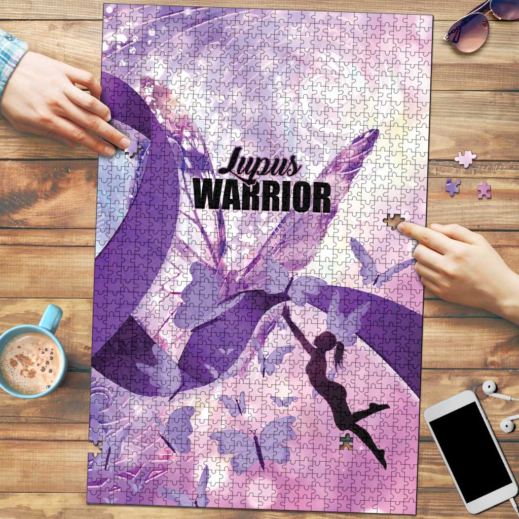 Polynesian Lupus Awareness Puzzle Butterfly Hologram Lupus Warrior LT01 Purple - Polynesian Pride