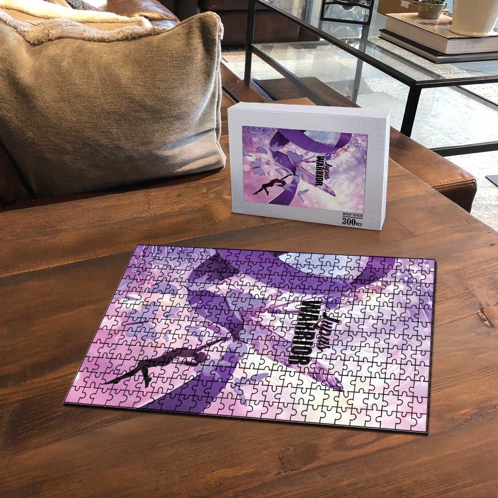 Polynesian Lupus Awareness Puzzle Butterfly Hologram Lupus Warrior LT01 - Polynesian Pride