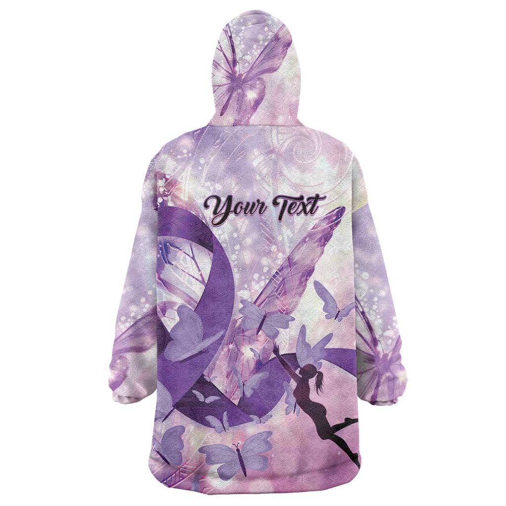 Personalized Polynesian Lupus Awareness Wearable Blanket Hoodie Butterfly Hologram Lupus Warrior LT01 - Polynesian Pride