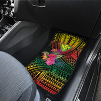 Hawaii Kanaka Maoli Flag Day Car Mats Tropical Flowers