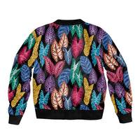 Hawaii Colorful Tropical Leaves Bomber Jacket LT01 - Polynesian Pride