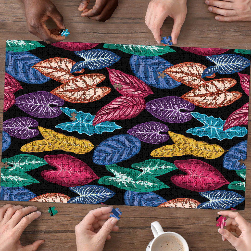 Hawaii Colorful Tropical Leaves Puzzle LT01 - Polynesian Pride