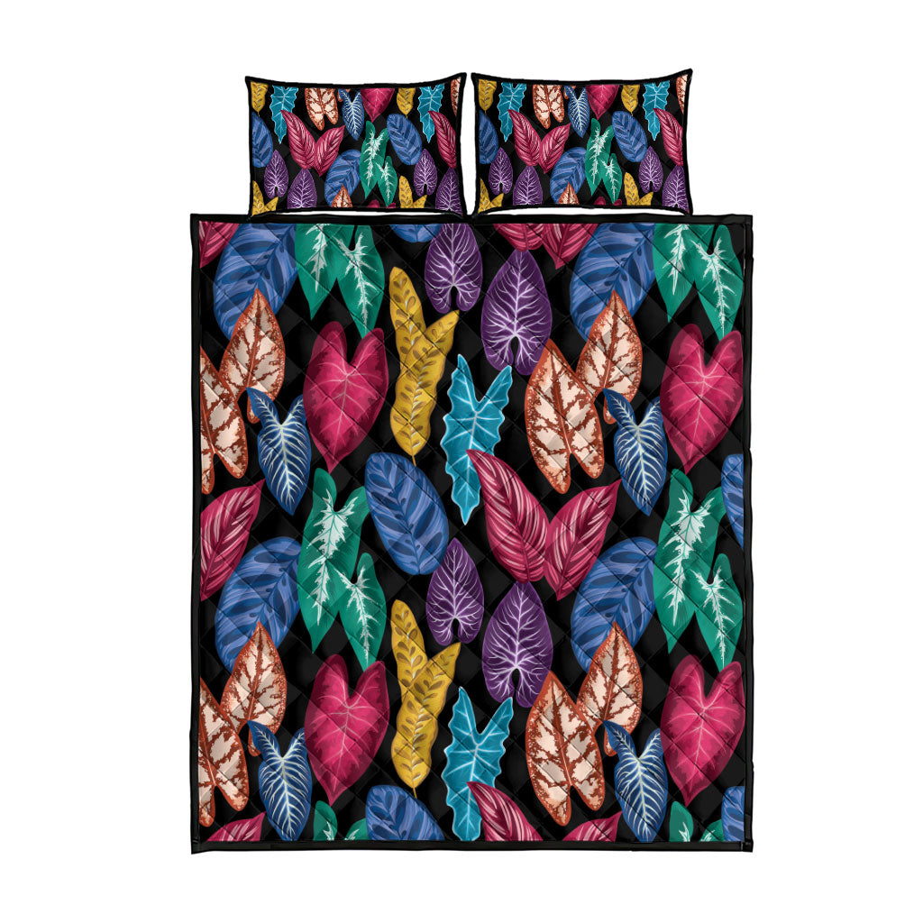 Hawaii Colorful Tropical Leaves Quilt Bed Set LT01 - Polynesian Pride