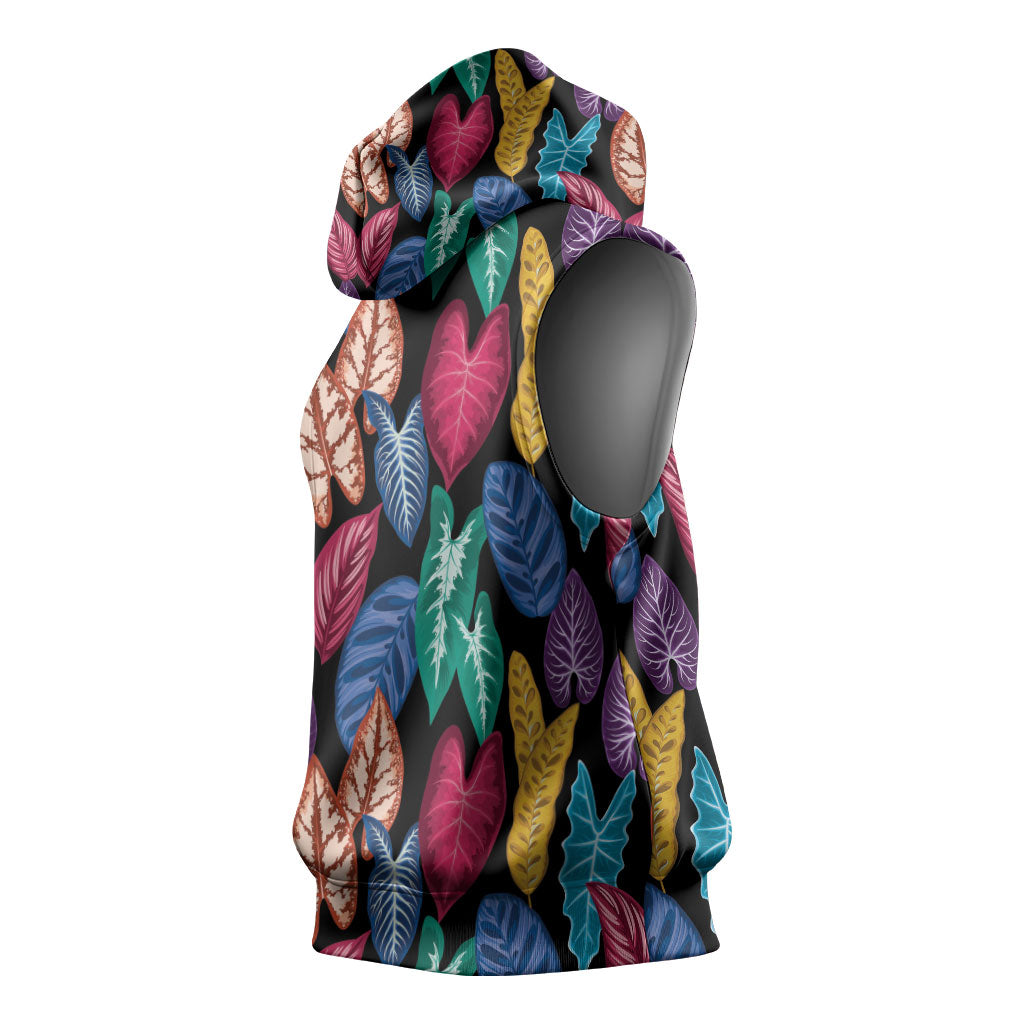 Hawaii Colorful Tropical Leaves Sleeveless Hoodie LT01 - Polynesian Pride