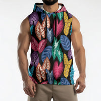 Hawaii Colorful Tropical Leaves Sleeveless Hoodie LT01 - Polynesian Pride