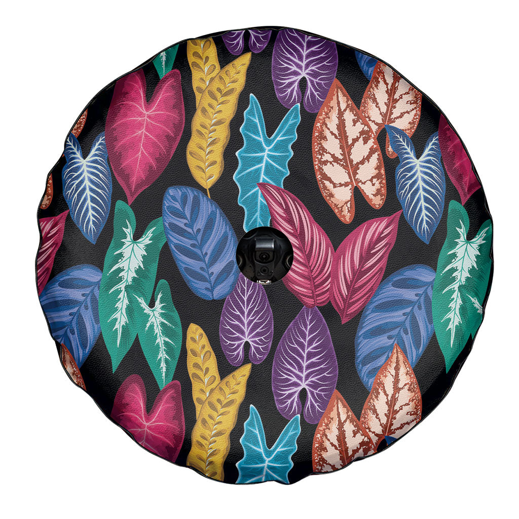 Hawaii Colorful Tropical Leaves Spare Tire Cover LT01 - Polynesian Pride
