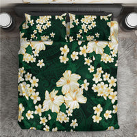 Hawaii Hibiscus Plumeria Green Bedding Set Polynesian Pattern LT01 Green - Polynesian Pride
