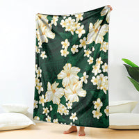 Hawaii Hibiscus Plumeria Green Blanket Polynesian Pattern LT01 - Polynesian Pride