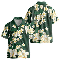 Hawaii Hibiscus Plumeria Green Kid Hawaiian Shirt Polynesian Pattern LT01 - Polynesian Pride
