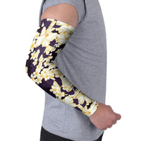 Hawaii Hibiscus Plumeria Purple Arm Sleeves Polynesian Pattern LT01 - Polynesian Pride