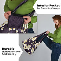Hawaii Hibiscus Plumeria Purple Grocery Bag Polynesian Pattern LT01 - Polynesian Pride