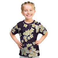 Hawaii Hibiscus Plumeria Purple Kid T Shirt Polynesian Pattern LT01 Purple - Polynesian Pride