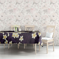 Hawaii Hibiscus Plumeria Purple Tablecloth Polynesian Pattern LT01 - Polynesian Pride