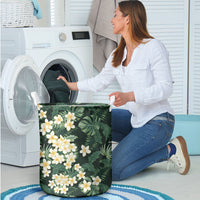 Hawaii Plumeria Tropical Leaves Laundry Basket Monstera Calathea Palm Fronds LT01 - Polynesian Pride