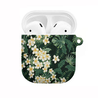 Hawaii Plumeria Tropical Leaves AirPods Case Monstera Calathea Palm Fronds LT01 Green - Polynesian Pride