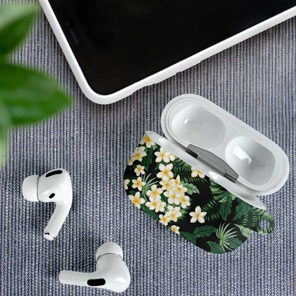 Hawaii Plumeria Tropical Leaves AirPods Case Monstera Calathea Palm Fronds LT01 - Polynesian Pride