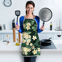 Hawaii Plumeria Tropical Leaves Apron Monstera Calathea Palm Fronds LT01 - Polynesian Pride