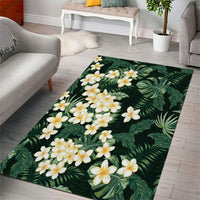 Hawaii Plumeria Tropical Leaves Area Rug Monstera Calathea Palm Fronds LT01 - Polynesian Pride