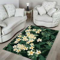 Hawaii Plumeria Tropical Leaves Area Rug Monstera Calathea Palm Fronds LT01 - Polynesian Pride