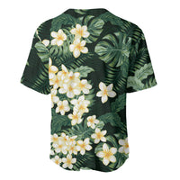 Hawaii Plumeria Tropical Leaves Baseball Jersey Monstera Calathea Palm Fronds LT01 - Polynesian Pride
