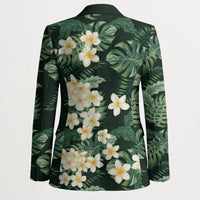 Hawaii Plumeria Tropical Leaves Blazer Monstera Calathea Palm Fronds LT01 - Polynesian Pride