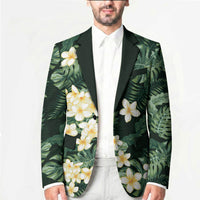 Hawaii Plumeria Tropical Leaves Blazer Monstera Calathea Palm Fronds LT01 - Polynesian Pride