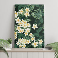 Hawaii Plumeria Tropical Leaves Canvas Wall Art Monstera Calathea Palm Fronds LT01 - Polynesian Pride