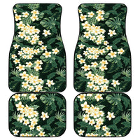 Hawaii Plumeria Tropical Leaves Car Mats Monstera Calathea Palm Fronds LT01 - Polynesian Pride