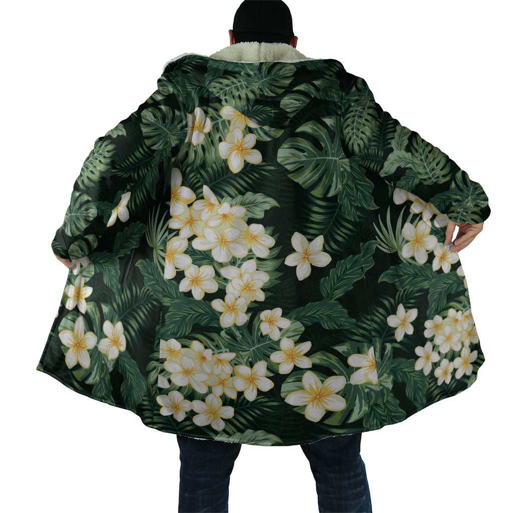Hawaii Plumeria Tropical Leaves Cloak Monstera Calathea Palm Fronds LT01 - Polynesian Pride