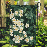 Hawaii Plumeria Tropical Leaves Garden Flag Monstera Calathea Palm Fronds LT01 Garden Flag Green - Polynesian Pride