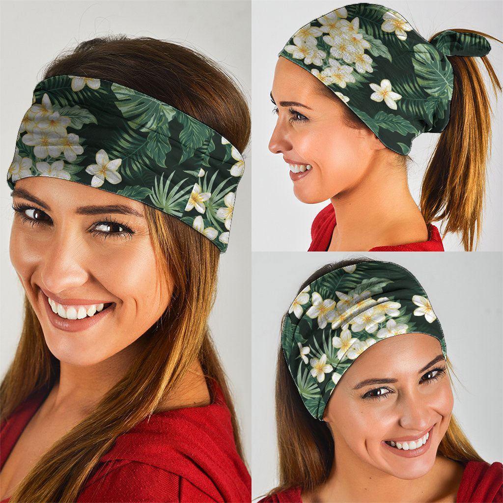 Hawaii Plumeria Tropical Leaves Neck Gaiter Monstera Calathea Palm Fronds LT01 - Polynesian Pride