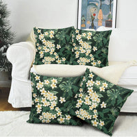 Hawaii Plumeria Tropical Leaves Pillow Cover Monstera Calathea Palm Fronds LT01 - Polynesian Pride