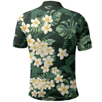 Hawaii Plumeria Tropical Leaves Polo Shirt Monstera Calathea Palm Fronds LT01 - Polynesian Pride