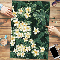 Hawaii Plumeria Tropical Leaves Puzzle Monstera Calathea Palm Fronds LT01 Green - Polynesian Pride