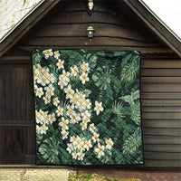 Hawaii Plumeria Tropical Leaves Quilt Monstera Calathea Palm Fronds LT01 - Polynesian Pride