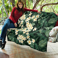 Hawaii Plumeria Tropical Leaves Quilt Monstera Calathea Palm Fronds LT01 - Polynesian Pride