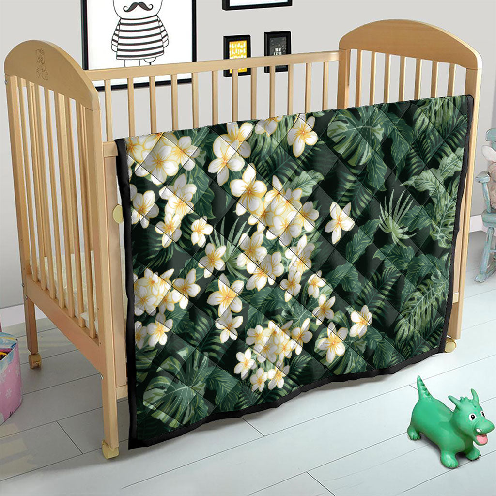 Hawaii Plumeria Tropical Leaves Quilt Monstera Calathea Palm Fronds LT01 - Polynesian Pride