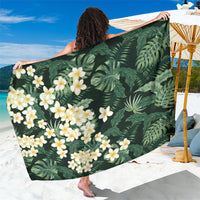 Hawaii Plumeria Tropical Leaves Sarong Monstera Calathea Palm Fronds LT01 One Size 44 x 66 inches Green - Polynesian Pride