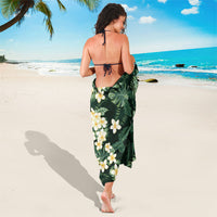Hawaii Plumeria Tropical Leaves Sarong Monstera Calathea Palm Fronds LT01 - Polynesian Pride