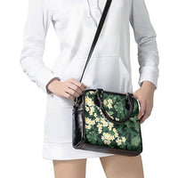 Hawaii Plumeria Tropical Leaves Shoulder Handbag Monstera Calathea Palm Fronds LT01 - Polynesian Pride
