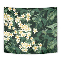 Hawaii Plumeria Tropical Leaves Tapestry Monstera Calathea Palm Fronds LT01 - Polynesian Pride