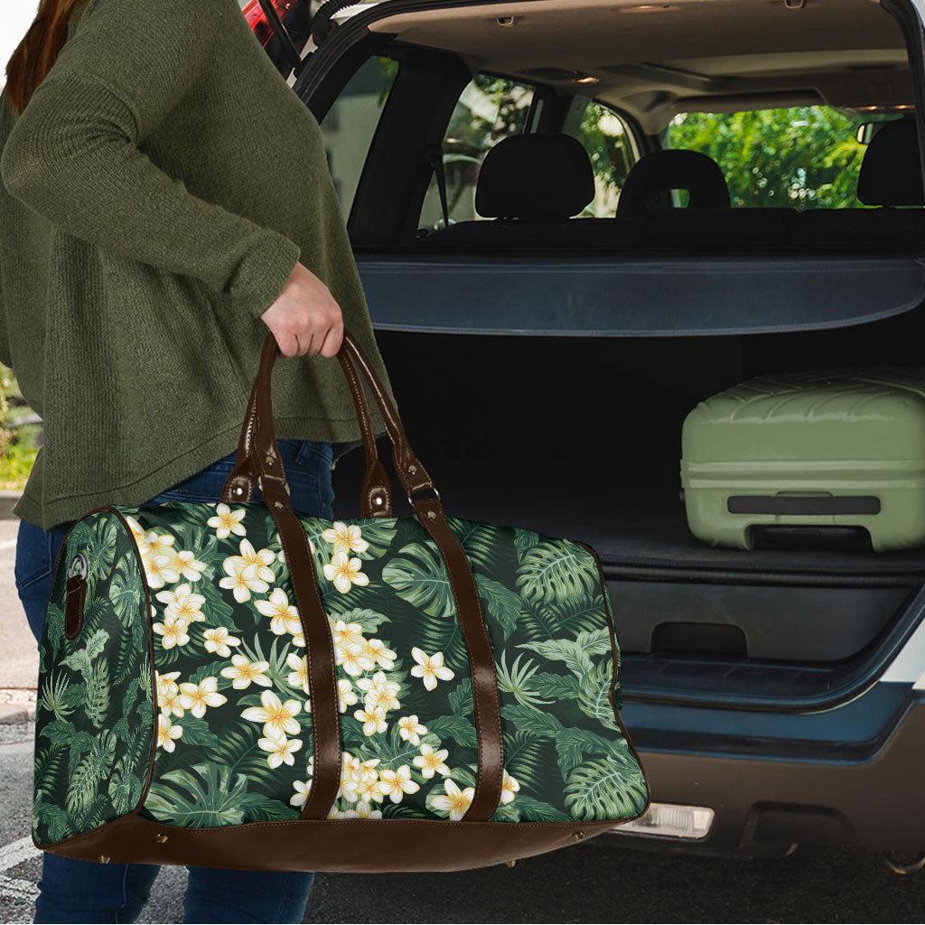 Hawaii Plumeria Tropical Leaves Travel Bag Monstera Calathea Palm Fronds LT01 - Polynesian Pride