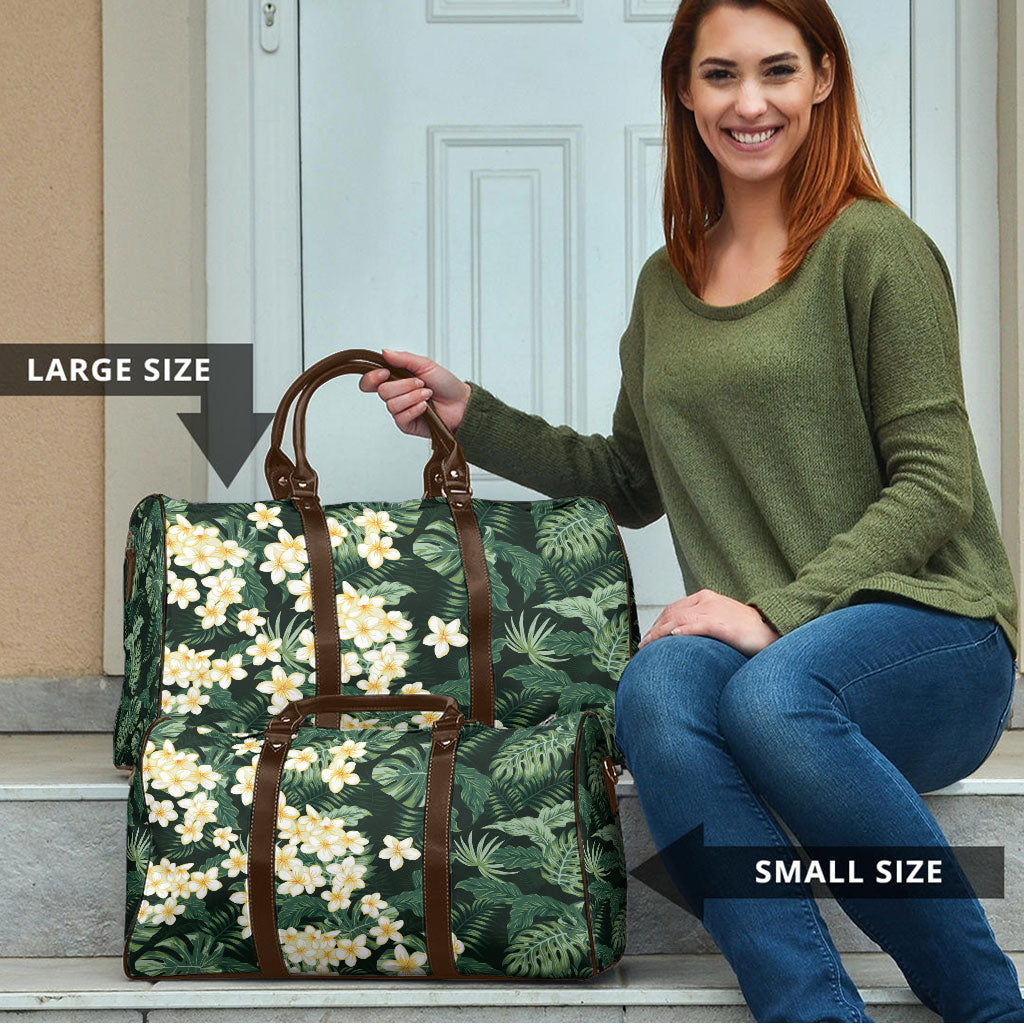 Hawaii Plumeria Tropical Leaves Travel Bag Monstera Calathea Palm Fronds LT01 - Polynesian Pride