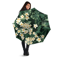 Hawaii Plumeria Tropical Leaves Umbrella Monstera Calathea Palm Fronds LT01 - Polynesian Pride