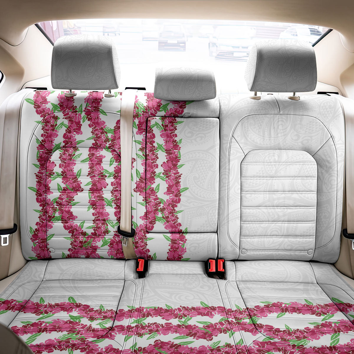 Hawaii Aalii Lei Back Car Seat Cover Aalii Ku Makani LT01 - Polynesian Pride