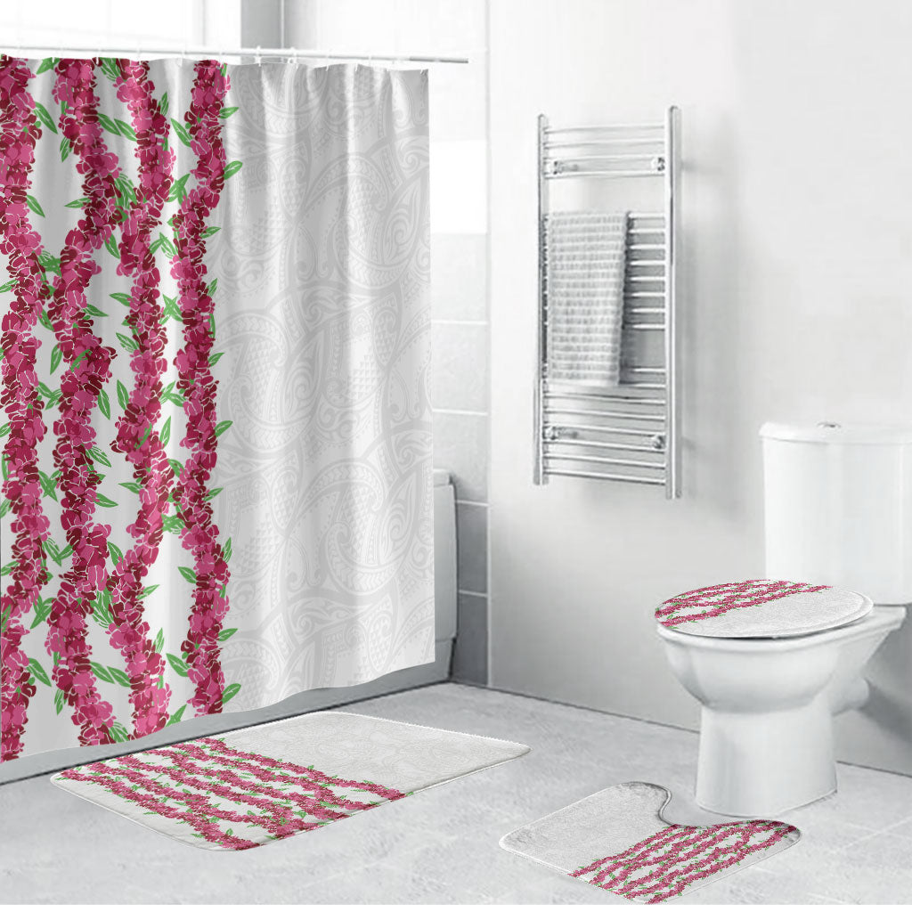 Hawaii Aalii Lei Bathroom Set Aalii Ku Makani LT01 Bathroom Set (4 pcs) White - Polynesian Pride